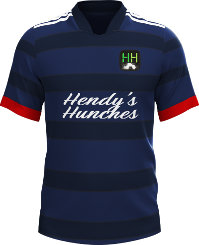 Football kit navy-blue-red